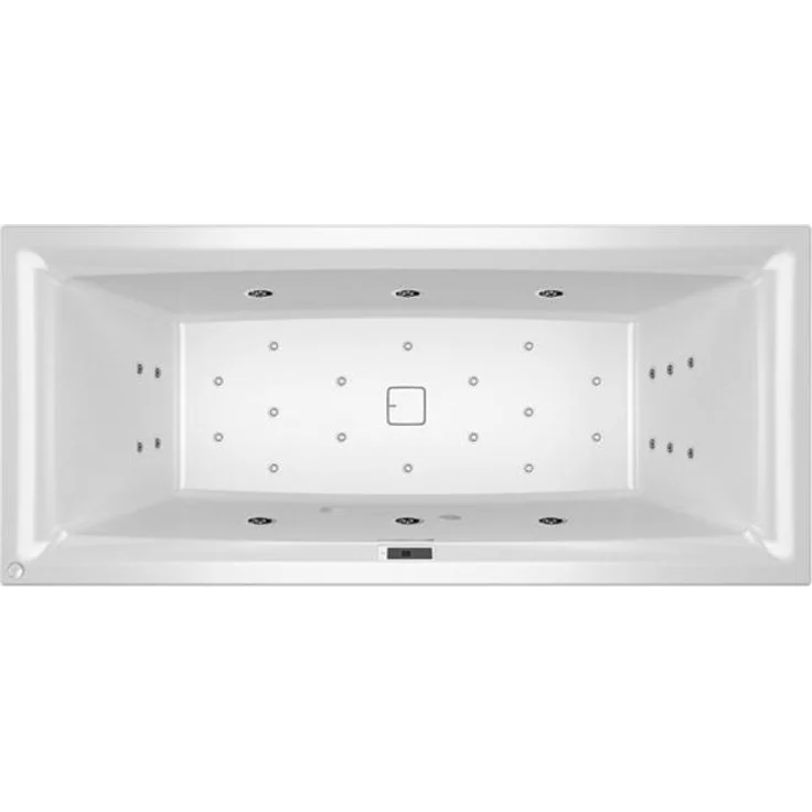 Riho Still Square Badewanne, rechteckig mit Fall, links, Bliss-System, einzubauen