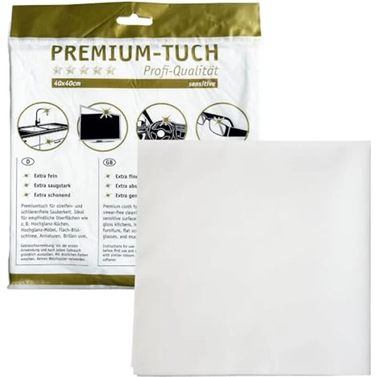 HOTREGA® Küchenfronten Reiniger, Hochglanz-Oberflächen 500ml mit Anti-Fingerprint Effekt inkl. Microfasertuch – Bild 9