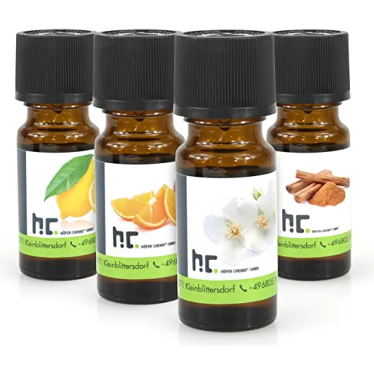 Duft Set 3 - mit 4 Düften - Zitrone, Orange, Jasmin, Zimt