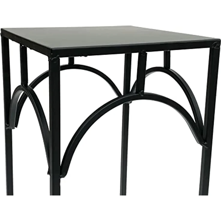DanDiBo Blumenhocker Metall Schwarz Eckig 60 cm Blumenständer 96132 M Beistelltisch Blumensäule Modern Pflanzenständer Pflanzenhocker – Bild 4