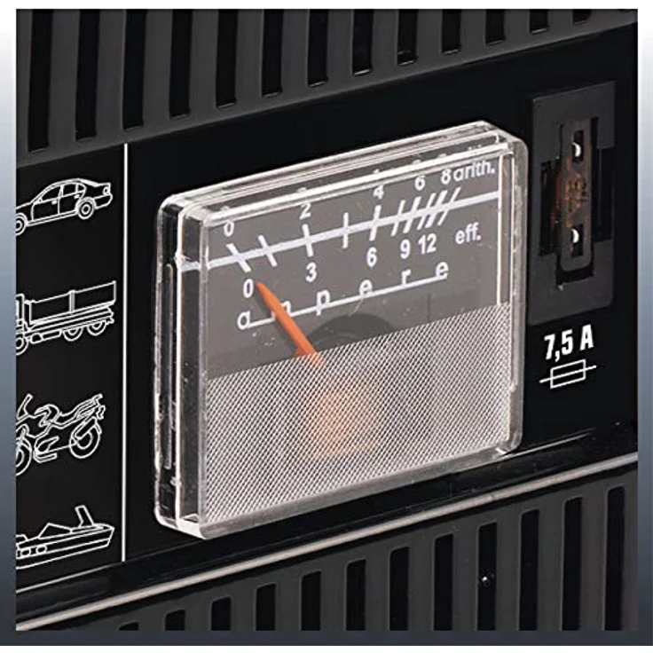 Einhell Batterie Ladegerät CC-BC 5 (für Batterien von 16 bis 80 Ah, 12 V Ladespannung, eingebautes Amperemeter, Tragegriff) – Bild 3