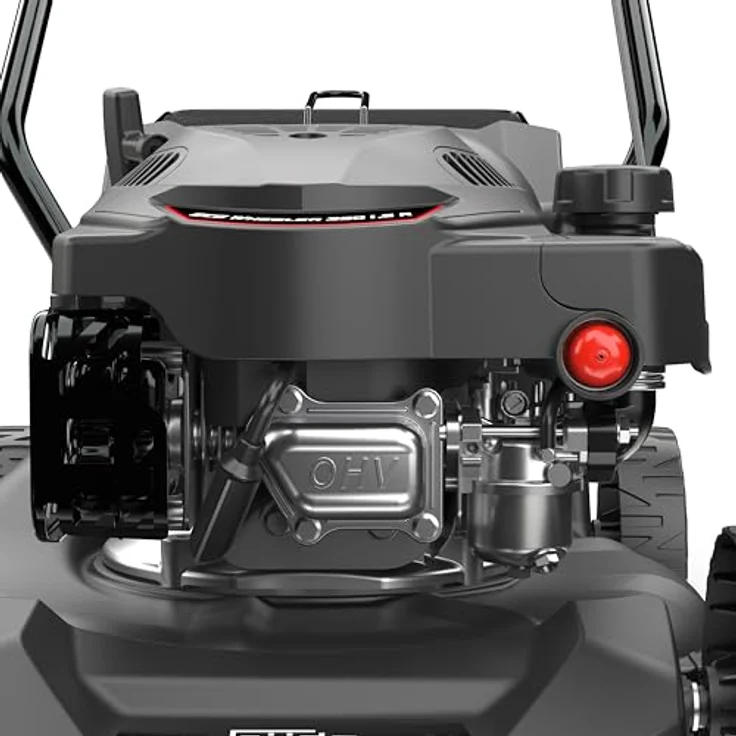 Güde Motor Rasenmäher ECO Wheeler 390 1.6 R, Benzin-Rasenmäher mit 4-Takt Power-Engine, 3-facher Schnitthöhenverstellung und 35L Grasfangsack – Bild 7