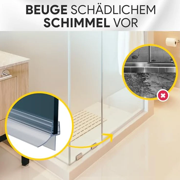 tktrading24 Duschdichtung PVC Ersatzdichtung TYP-6, 200cm für Glasstärke 10mm, schimmelbeständig und leicht zu montieren – Bild 5