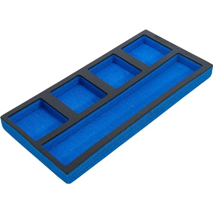 BGS TECHNIC Werkstattwageneinlage 1/3, leer mit 5 Ablagefächern, Hartschaum, 408 x 189 x 32 mm – Bild 2