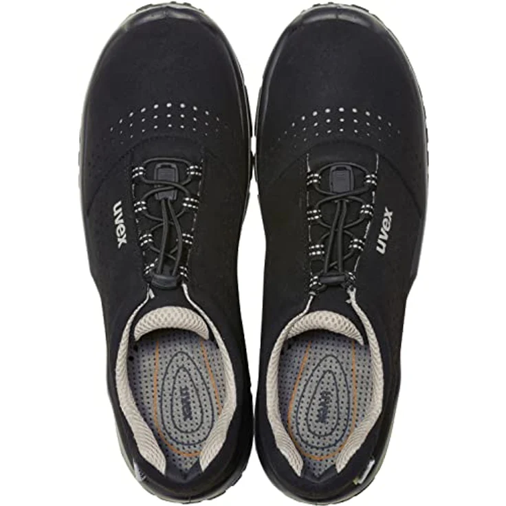 Uvex Motion Style Halbschuh S1 SRC ESD, Sicherheitsschuhe mit Stahlkappe, atmungsaktiv und rutschfest, Schwarz, Größe 48 – Bild 2