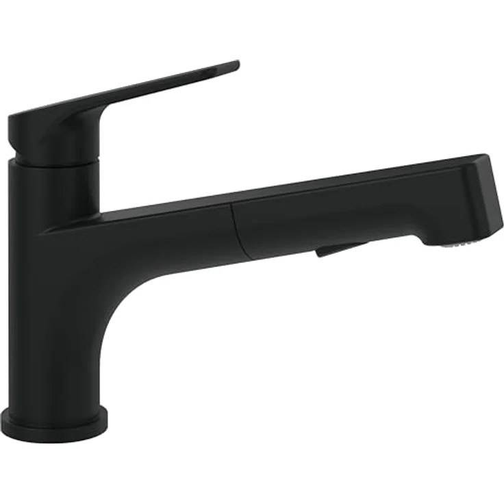 Villeroy & Boch Junis Shower, Küchenarmatur aus gebürstetem Edelstahl mit herausziehbarer Handbrause und Comfortstrahl-Funktion – Bild 1