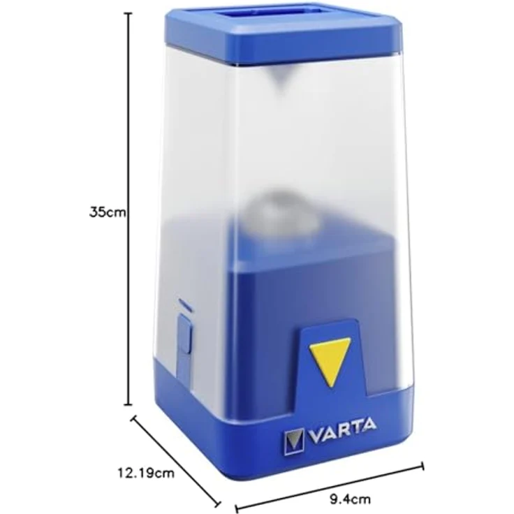 Varta Outdoor Ambiance Laterne L20, 400 Lumen, blau, spritzwassergeschützt, dimmbar, mit abnehmbarer Außenlinse, 6 Farbmodi – Bild 11