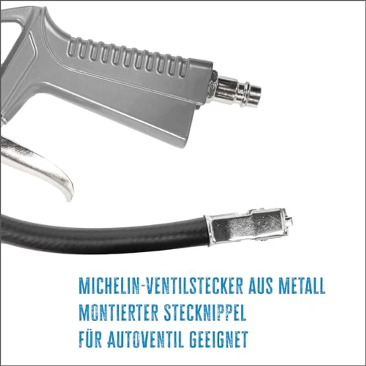 GÜDE Druckluft-Reifenfüller, Aluminium Gehäuse, 0-12 bar Druckbereich, Manometer 75 mm, 350 mm Schlauchlänge – Bild 4