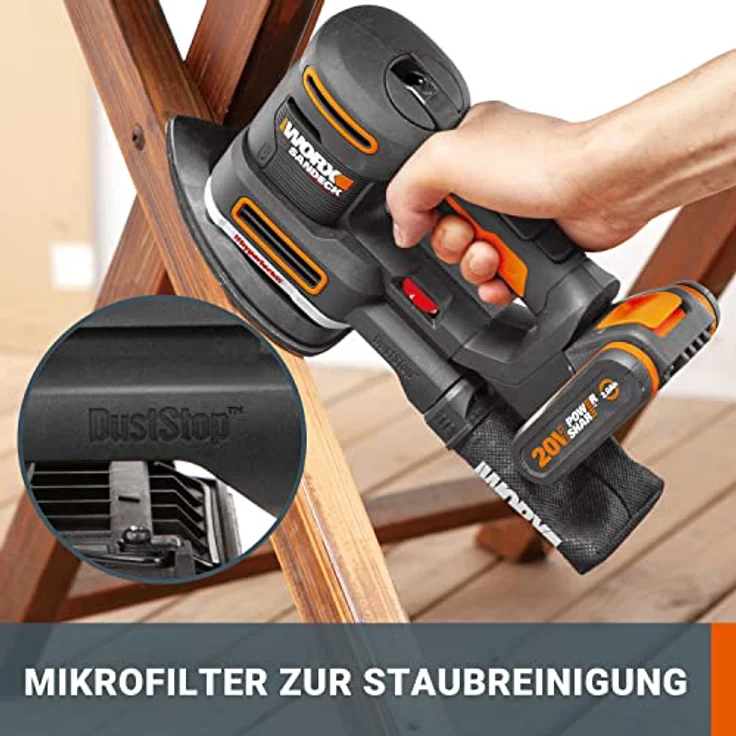 Worx WX820.9 20V Akku-Multifunktionsschleifer WX820.9 – Bild 5