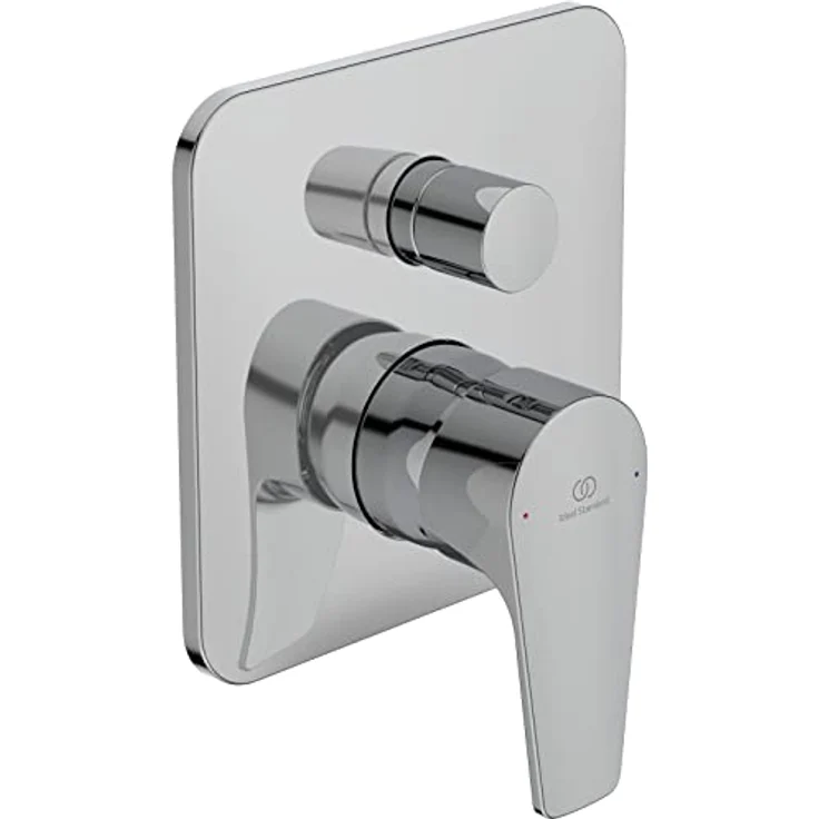 Ideal Standard Cerafine D Badearmatur, Unterputz Chrom mit energie- und wassersparendem Mechanismus, Heißwassertemperaturbegrenzer und leicht zu reinigender Oberfläche – Bild 1