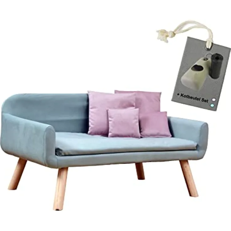 Rohrschneider Hundesofa Hundecouch Chicago-Stoff- mit Extra (Blau)
