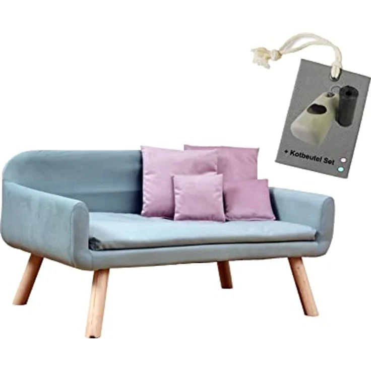 Rohrschneider Hundesofa Hundecouch Chicago-Stoff- mit Extra (Blau) – Bild 1