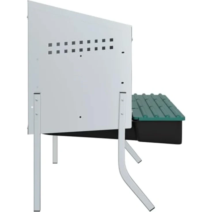vidaXL Hühnerstall Hühner-Nistkasten 3 Fächer, verzinkter Stahl, anpassbare Höhe, offene Vorderseite, mehrere Farben verfügbar – Bild 6