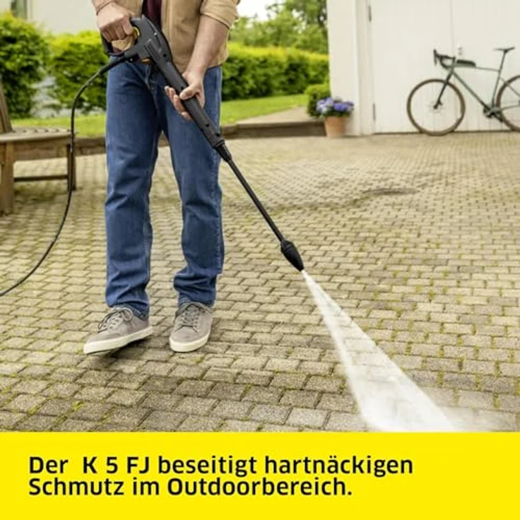 Kärcher Hochdruckreiniger K 5 FJ, ideal für mittlere Verschmutzungen, mit VPS und Dreckfräser, gelb – Bild 4