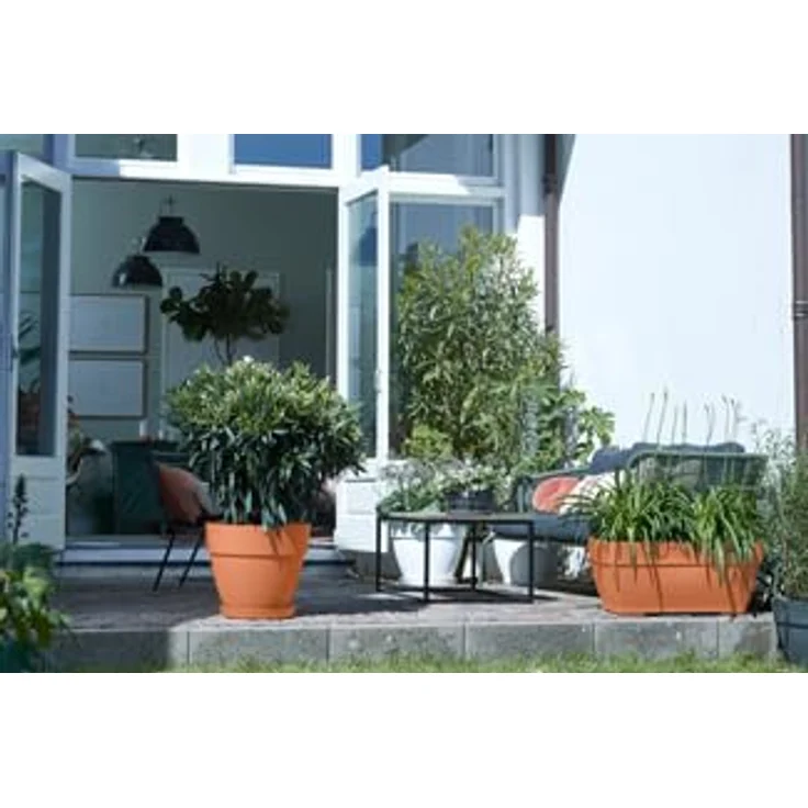 elho Loft Urban Untersetzer Rund 17, Untersetzer für Außen aus recyceltem Plastik, Ø 17.3 x H 2.4 cm, Braun/Terra – Bild 4