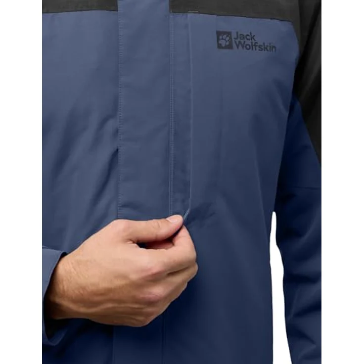 Jack Wolfskin Romberg 3In1 Jacke für Herren, wasserdicht mit Primaloft® Innenjacke, Blau, Größe M – Bild 5