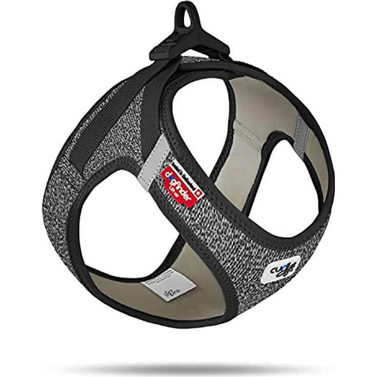 Curli Vest Harness Merino Clasp Black 3XS, Hundegeschirr mit nachhaltiger Merinowolle und kurli clasp-Schnalle – Bild 1