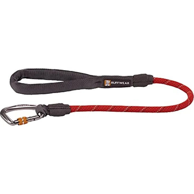 RUFFWEAR Knot-a-Long Leine, Kurze Hundeleine mit Karabinerhaken, Länge: 0,76 m, Red Sumac