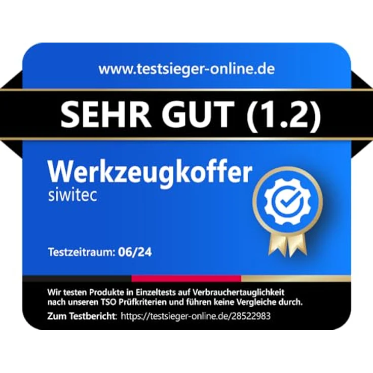 siwitec Werkzeugkoffer 95-teilig, Werkzeug CRV, BMC-Kunststoff, ergonomisches Design, Grundausstattung – Bild 6