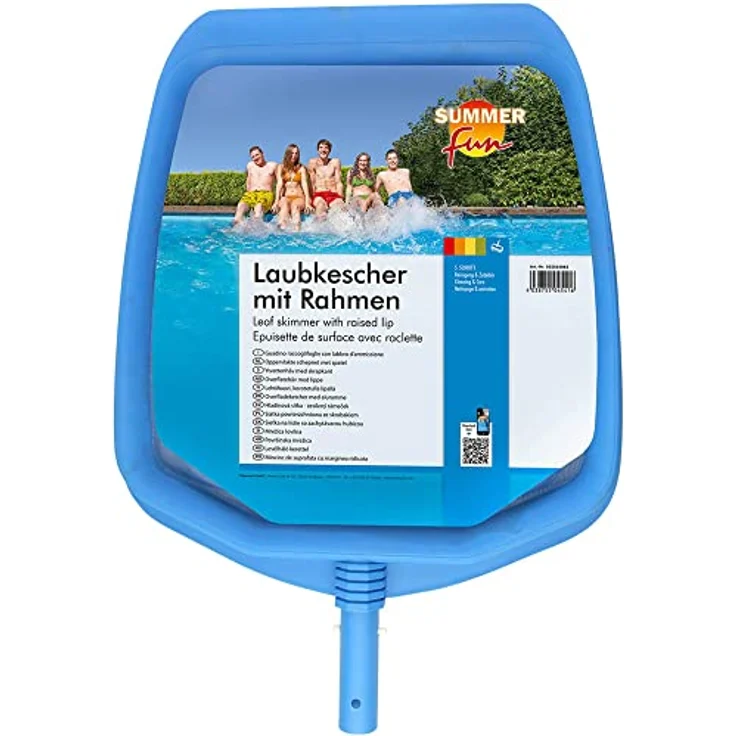 Waterman Summer Fun 502010883, Abschäumernetz Blau, verstärkter Rahmen für Laub- und Schmutzabfischung, 50 mm – Bild 1