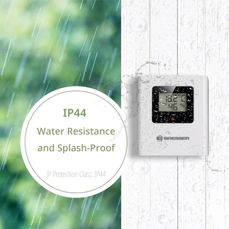 Bresser MeteoTemp BF, Funk Wetterstation mit Touch-Display, Außensensor, Wettervorhersage, Raumklima-Indikator, Temperatur- und Luftfeuchtigkeitsmessung, DCF-Zeitsignal, Wecker – Bild 4