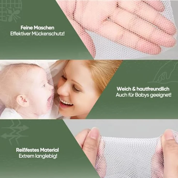 Moskitonetz für Einzelbett-Doppelbett, kastenform 220 X 200 X 200cm | Mesh Insektennetz mit Schnelle und Einfache Installation – Bild 5