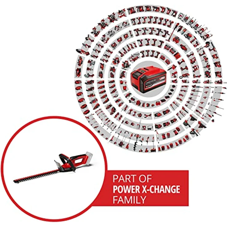 Einhell Akku-Heckenschere GC-CH 18/40 Li Solo Power X-Change (18 V, 40 cm Schnittlänge, 13 mm Zahnabstand, ergonomischer Griff, ohne Akku) – Bild 2