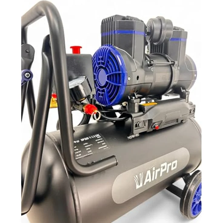 DeTec Geräuscharmer Ölfreier Luft-Kompressor mit 24L Kessel 250 L/min 8 bar, weiß – Bild 7