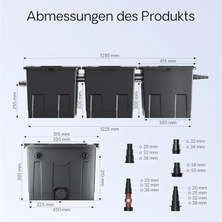 WilTec Set SunSun 90000l Bio Teichfilter 36W UVC Teichklärer – Bild 4