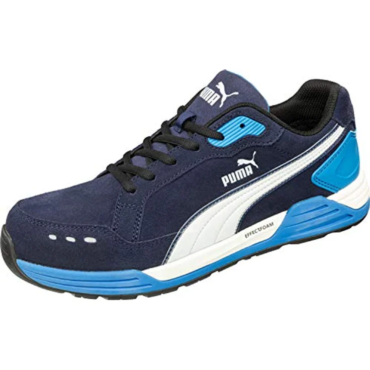 PUMA Safety AIRTWIST BLUE LOW Arbeitsschuh mit EFFECT.FOAM Sohlenkonstruktion, FAPlite Durchtrittschutz, Hydrophobiertes Veloursleder, in blau – Bild 1