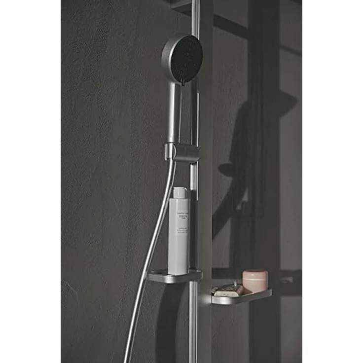 Ideal Standard Handbrause Alu+, 2-Funktionen in Silber mit komfortablem Massage- und Regenmodus, 8 l/min Durchflussreduzierung, IF Design Award 2024 – Bild 6