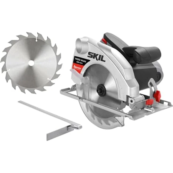 SKIL 1054 AA Kreissäge mit 1400 Watt (Sägekapazität von 63 mm, ergonomischem Griff, abgedichteten Kugellagern, Kreissäge) in Grün – Bild 2