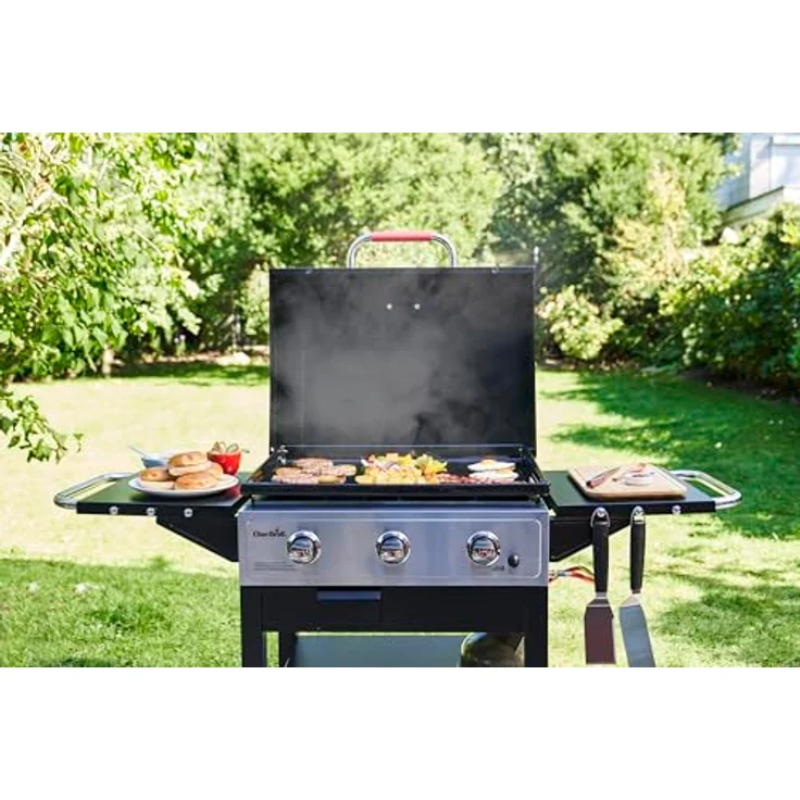 Char-Broil Gasgrill Griddle 3400 mit 48 x 68 cm Gusseisen-Grillplatte, vielseitiger Gasgrill für maximale Grillvielfalt – Bild 8