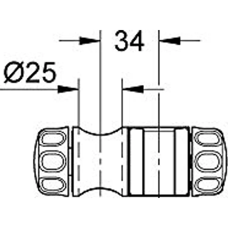 Grohe Gleitelement 07659000, Spültischarmatur für Grohe Brausestangen, Oberfläche chrom – Bild 2