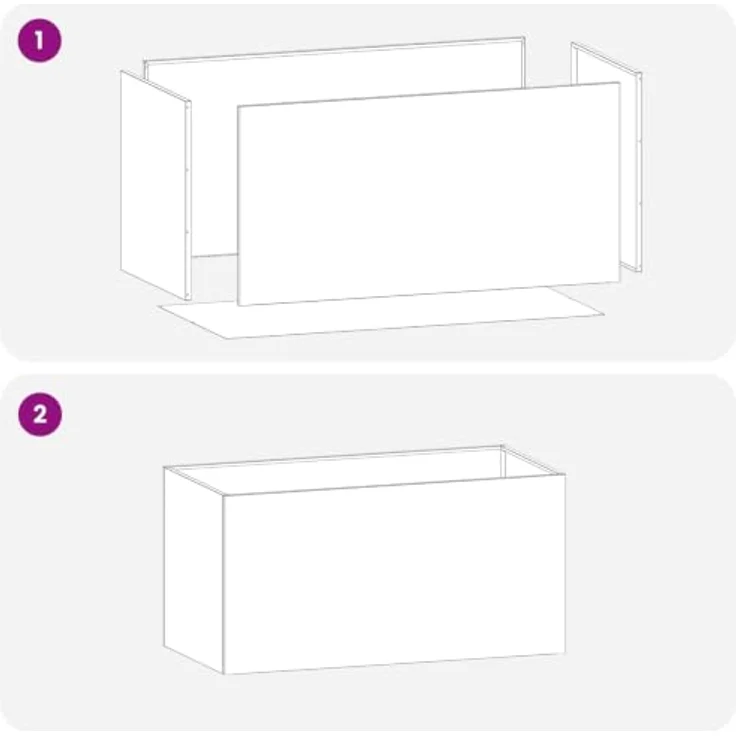 vidaXL Hochbeet, Garten-Pflanzgefäß 2er Set, wetterfester Stahl in Rostoptik, 80 x 50 x 50 cm – Bild 5