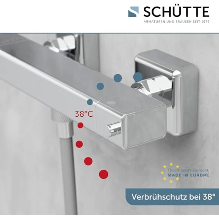 SCHÜTTE SIGNO Thermostat Duscharmatur, Chrom – Bild 3