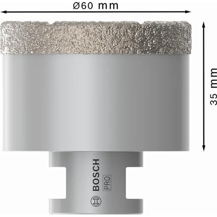 Bosch Accessories Diamant-Trockenbohrer 60 mm, hochbelastbar für Hartkeramik, geeignet für Winkelschleifer – Bild 3