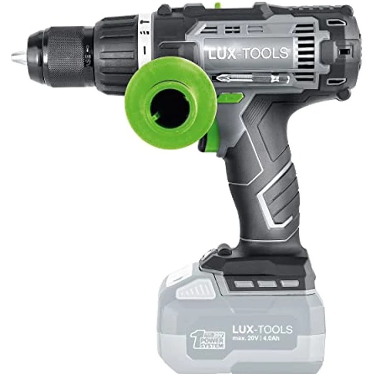 LUX-TOOLS A-BS-20/S Akku-Schlagbohrschrauber mit 2-Gang Getriebe & 13mm Schnellspann-Bohrfutter | 20V Bohrmaschine mit regelbarer Drehzahl bis 1650/min (Umdr.) [ohne Akku/ohne Ladegerät] – Bild 3