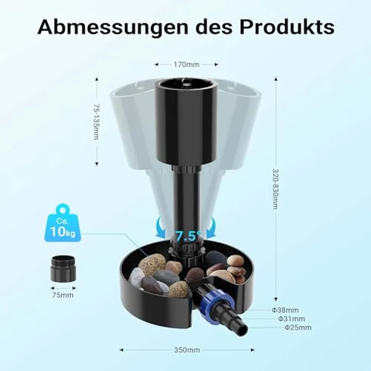 Skimmer CSP-40 Standskimmer bis 40 m² flexibel einsetzbar - Sunsun – Bild 4