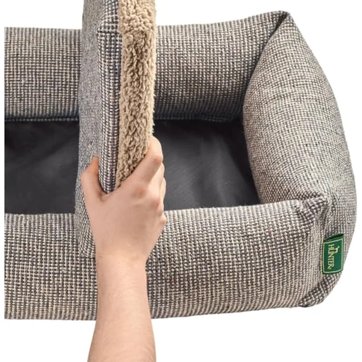 HUNTER Orthopädisches Hundesofa Trosa, beige, Größe S mit Memoryschaum und waschbarem Bezug – Bild 4