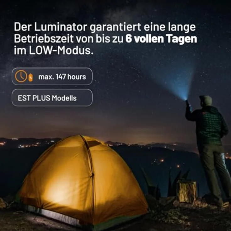 icuserver ICU CLOM LUMINATOR – LED Taschenlampe mit Powerbank-Funktion, wasserdicht, 1600 Lumen, inkl. CellPower Schwarz 18650 Akku – Bild 3