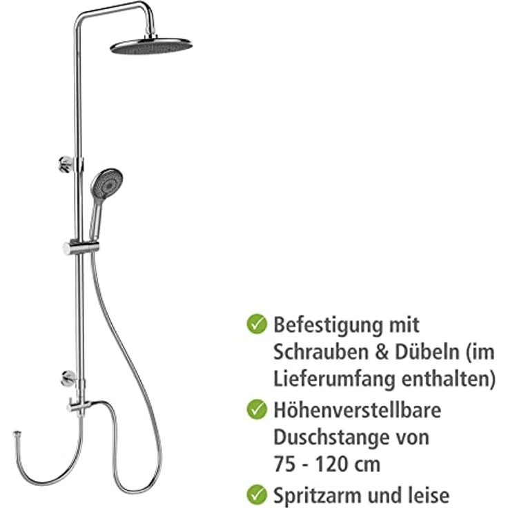 WENKO Duschsystem Watersaving, Wellness-Paradies mit Chromeffekt, wasser- und energiesparend – Bild 4