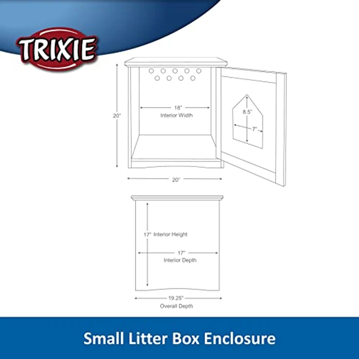 Trixie 40290 Katzenhaus für Katzentoilette, 49 × 51 × 51 cm, weiß – Bild 3