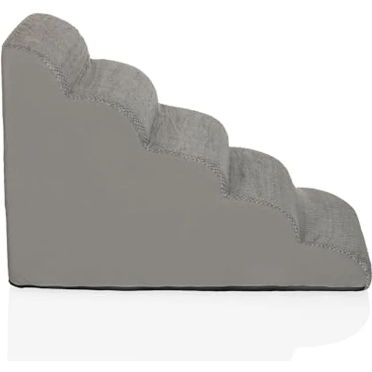 hjh LIVING PAWY STEP 5, Haustiertreppe mit 5 Stufen, rutschfester Bezug aus 100 % Polyester, waschbar, gelenkschonend für Hunde – Bild 2