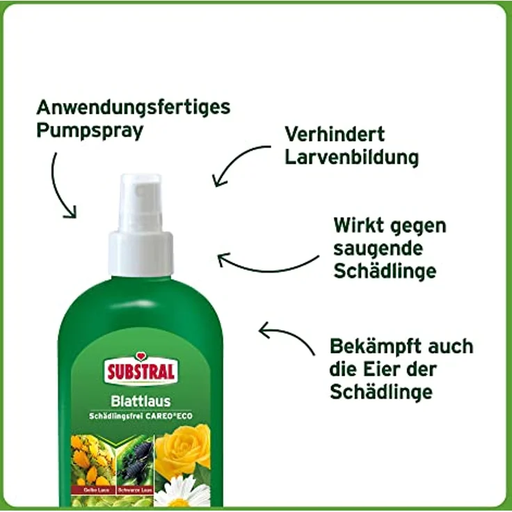 Substral Blattlaus Schädlingsfrei Careo, Natürliches Mittel gegen saugende Pflanzen-Schädlinge wie Blattläuse, 300 ml – Bild 3