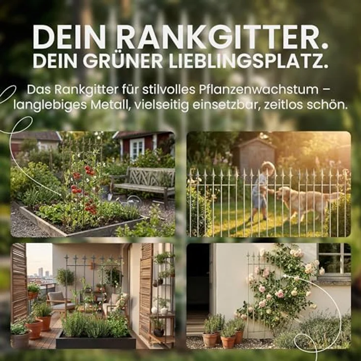 Rankgitter Elisa 100 x 50 cm antik braun – Bild 5
