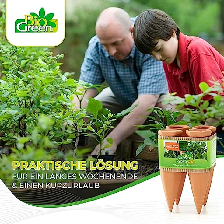 Bio Green Pflanzen Bewässerung Wine Tonkegel, terracotta-grün - für Wein Flaschen Bewässerungszubehör – Bild 11