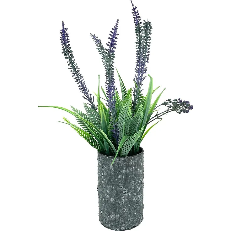 NTK-Collection Kunstblume Lavendel in Vase Leilani, Höhe 35 cm, Naturgetreu nachgebildet
