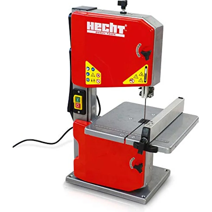 HECHT Bandsäge HBS 250, 250 Watt für präzise Schnitte in Holz und Metall, max. Schnitthöhe 85 mm, Schnittbreite 195 mm, 1400 mm Band, mit Führungsschiene und Parallelanschlag