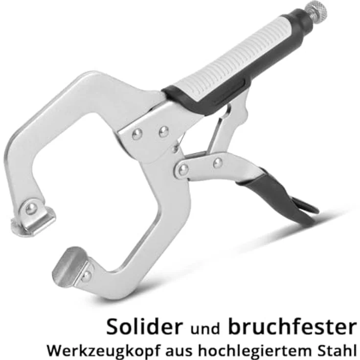 STAHLWERK Gripzangen Set 4-teilig, C-Form 6 bis 14 Zoll, Schnellspannzwingen aus hochlegiertem Stahl mit Transportkoffer – Bild 5